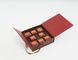 Κόκκινη πολυτέλειας σκληρή χαρτονιού δώρων συσκευασία σοκολάτας τύπων παραθύρων πτυσσόμενη